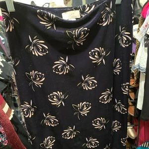 Loft Velvet Floral Skirt size Small